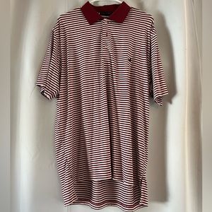 Southern Marsh Red and White Striped Polo Shirt